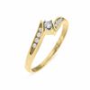 Thumbnail Image 2 of 1/7 CT. Diamond Solitaire Bypass Ring in 10K Gold with Diamond Accents - Size 7