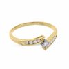 Thumbnail Image 3 of 1/7 CT. Diamond Solitaire Bypass Ring in 10K Gold with Diamond Accents - Size 7