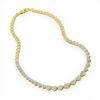 Thumbnail Image 1 of Diamond Accent Heart Link Necklace in 18K Gold-Plated Sterling Silver - 16&quot;