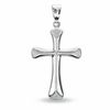 Thumbnail Image 1 of Flare Cross with Satin Tips in 14K White Gold