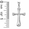 Thumbnail Image 2 of Flare Cross with Satin Tips in 14K White Gold