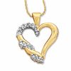 Thumbnail Image 0 of 1/5 CT. T.W. Diamond Wrap Heart Pendant in 10K Gold