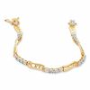 Thumbnail Image 1 of Diamond Accent Love, Faith and Hope Fashion Bracelet in 18K Gold-Plated Sterling Silver - 7.25"