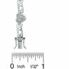 Thumbnail Image 3 of Diamond Accent Cluster Heart and LOVE Link Bracelet in Sterling Silver - 7.25"