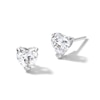 Thumbnail Image 0 of 5mm Heart-Shaped Cubic Zirconia Stud Earrings in Sterling Silver