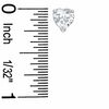 Thumbnail Image 2 of 6mm Heart-Shaped Cubic Zirconia Stud Earrings in Sterling Silver