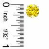 8mm Yellow Cubic Zirconia Stud Earrings in Sterling Silver