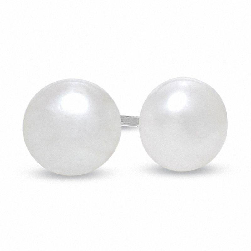 Main Image 1 of Sterling Silver Freshwater Cultured Pearl Studs