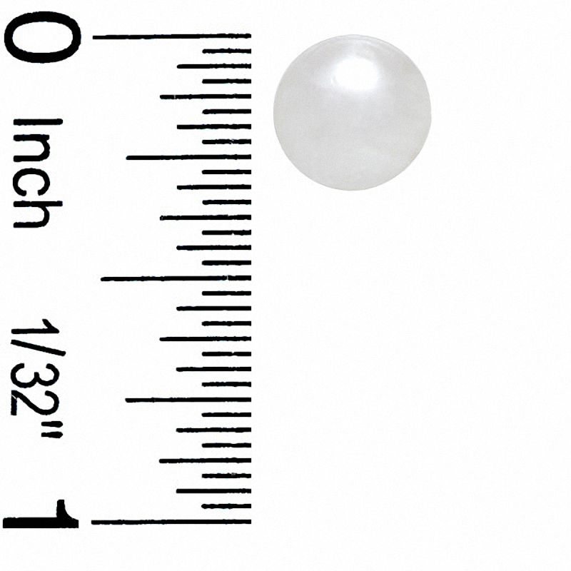 8mm Cultured Freshwater Pearl Stud Earrings in Sterling Silver