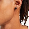 Thumbnail Image 2 of 8mm Princess-Cut Black Cubic Zirconia Stud Earrings in Sterling Silver
