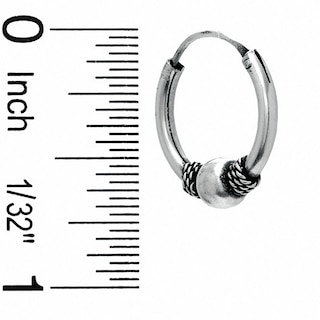 Sterling Silver Bali Hoop Earrings