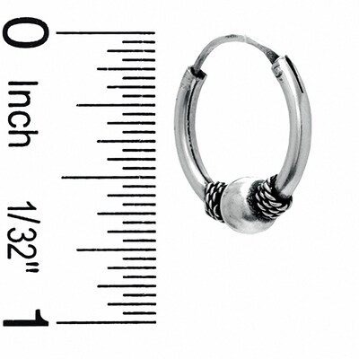 Sterling Silver Bali Hoop Earrings