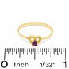 Thumbnail Image 2 of Child's Amethyst Birthstone Heart Ring in 10K Gold - Size 3