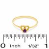 Thumbnail Image 3 of Child's Amethyst Birthstone Heart Ring in 10K Gold - Size 3