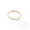 Thumbnail Image 0 of Child's Pink and Clear Cubic Zirconia Ring in 10K Gold - Size 3