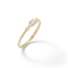 Thumbnail Image 1 of Child's Pink and Clear Cubic Zirconia Ring in 10K Gold - Size 3