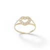 Thumbnail Image 0 of Child's Cubic Zirconia Heart Ring in 10K Gold - Size 3