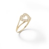 Thumbnail Image 2 of Child's Cubic Zirconia Heart Ring in 10K Gold - Size 3