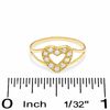 Thumbnail Image 2 of Child's Cubic Zirconia Heart Ring in 10K Gold - Size 3