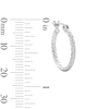 Thumbnail Image 3 of Sterling Silver 16mm Diamond-Cut Hoop Earrings