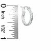 Sterling Silver 12mm Diamond-Cut Hoop Earrings