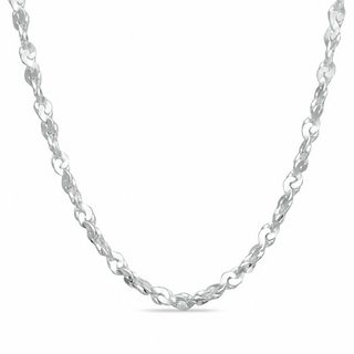Child's Sterling Silver 035 Gauge Twisted Serpentine Chain Necklace - 13"