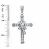 Thumbnail Image 1 of Cubic Zirconia Ribbon Cross Charm in Sterling Silver