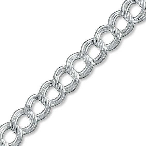 Made in Italy 080 Gauge Charm Link Bracelet in Sterling Silver - 7.25"