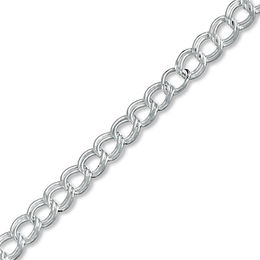 Sterling Silver 050 Gauge Charm Link Bracelet - 7"