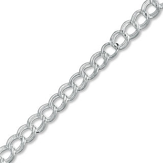 Sterling Silver 050 Gauge Charm Link Bracelet - 7"