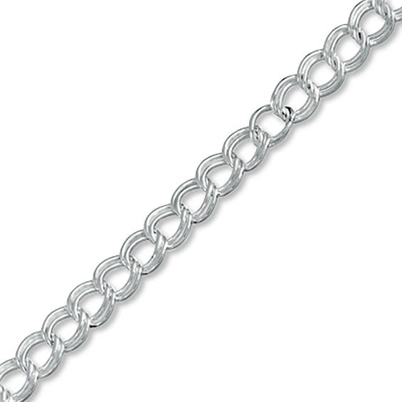 Sterling Silver 050 Gauge Charm Link Bracelet - 7"