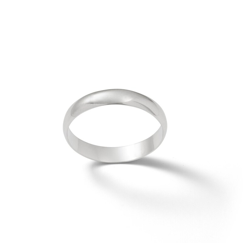 4mm Sterling Silver Polished Wedding Band - Size 9