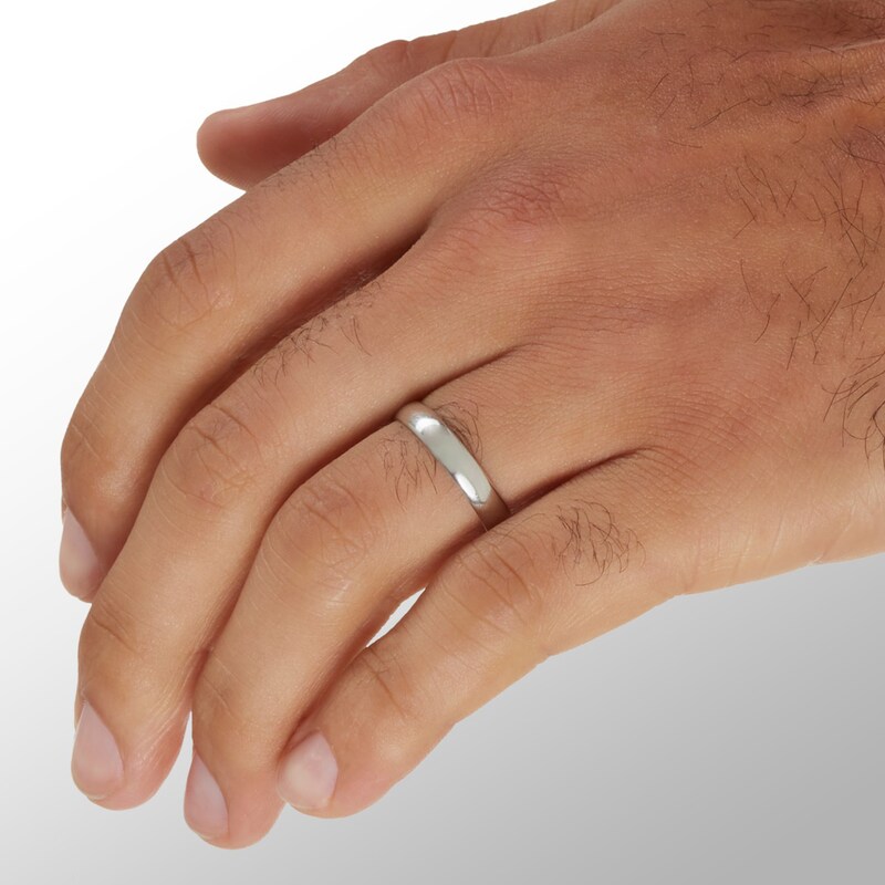 4mm Sterling Silver Polished Wedding Band - Size 9