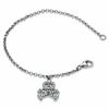 Thumbnail Image 1 of Diamond Accent Skull Charm Bracelet in Sterling Silver