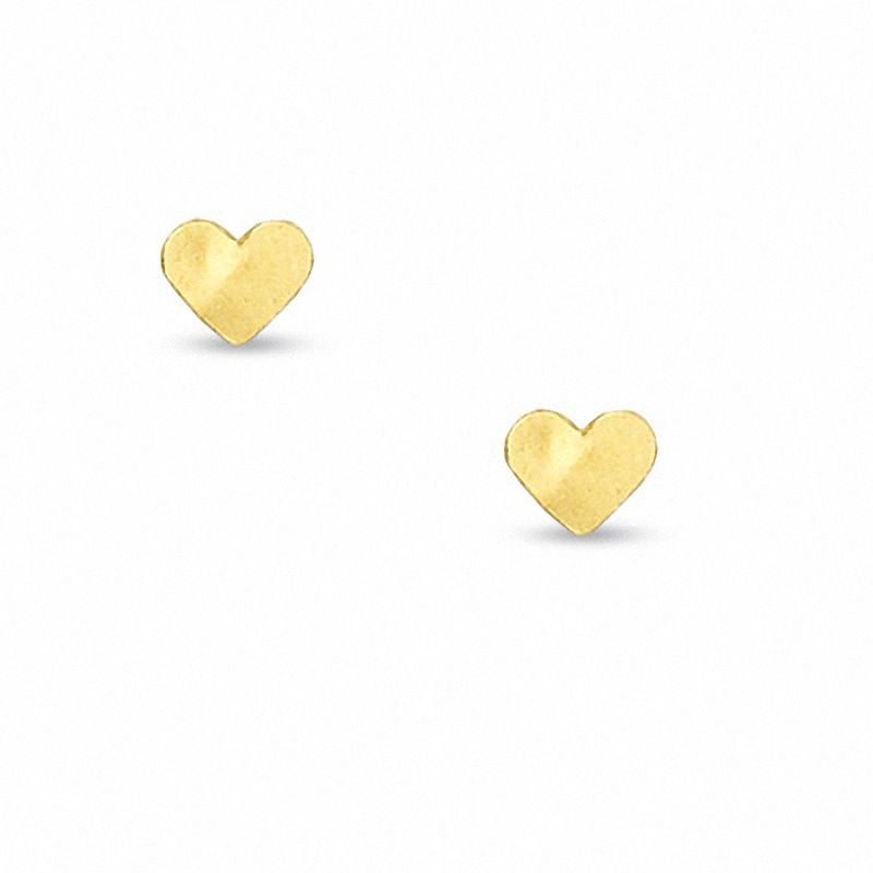 Child's 14K Gold Heart Stud Earrings