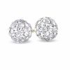 Thumbnail Image 1 of 7.5mm White Crystal Ball Stud Earrings in 10K Gold