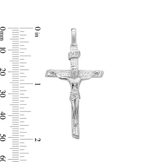 Solid Sterling Silver Crucifix Necklace Charm