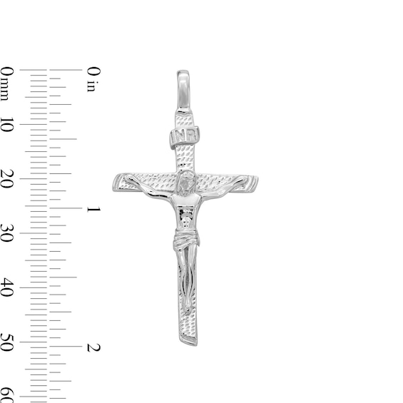 Solid Sterling Silver Crucifix Necklace Charm