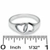 Sterling Silver Interlocking Heart Ring - Size 7