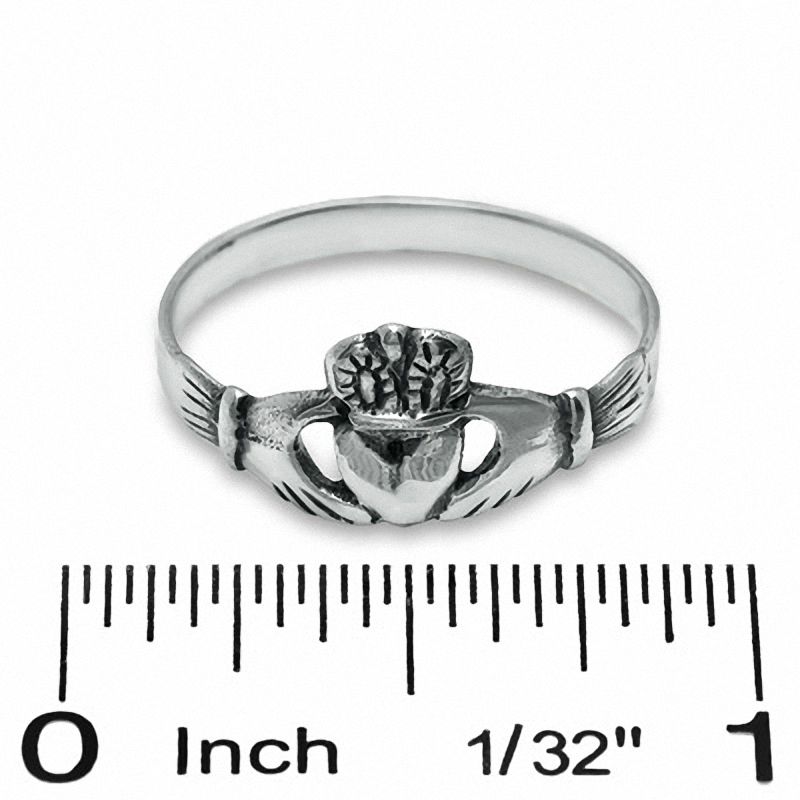 Main Image 3 of Claddagh Ring in Sterling Silver - Size 8