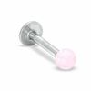 Thumbnail Image 1 of 016 Gauge Pink UV Acrylic Labret in Stainless Steel - 5/16"