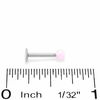 Thumbnail Image 2 of 016 Gauge Pink UV Acrylic Labret in Stainless Steel - 5/16"
