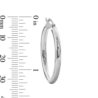30mm Polished Hoop Earrings in Sterling Silver