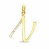 Thumbnail Image 1 of Cubic Zirconia Initial "N" Charm in 10K Gold