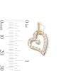 Thumbnail Image 3 of Cubic Zirconia Asymmetrical Heart Charm in 10K Gold