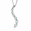 Thumbnail Image 0 of 1/4 CT. T.W. Journey Diamond Seven Stone Pendant in 10K White Gold - 16"