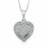 Thumbnail Image 1 of 1/5 CT. T.W. Diamond Heart Pendant in 10K White Gold