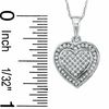Thumbnail Image 2 of 1/5 CT. T.W. Diamond Heart Pendant in 10K White Gold