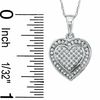 Thumbnail Image 1 of 1/5 CT. T.W. Diamond Heart Pendant in 10K White Gold