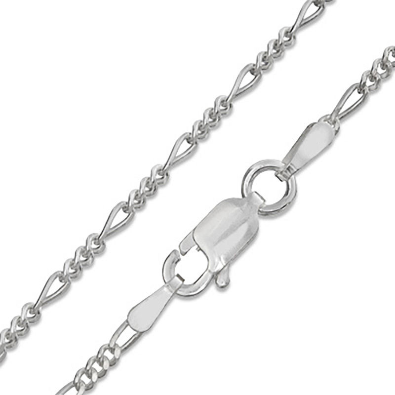 Child's 050 Gauge Figaro Chain Necklace in Sterling Silver - 15"